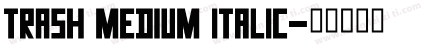 Trash Medium Italic字体转换